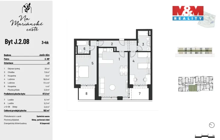 Prodej bytu 3+kk, Brandýs nad Labem-Stará Boleslav, Dřevčická, 88 m2