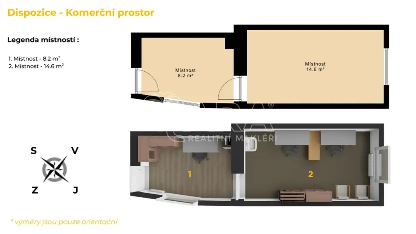 Pronájem kanceláře, Beroun - Beroun-Město, Plzeňská, 23 m2