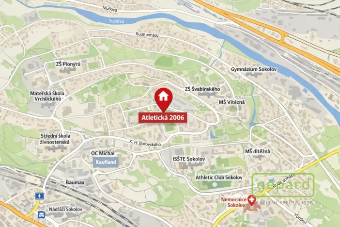 Prodej bytu 3+1, Sokolov, Atletická, 76 m2