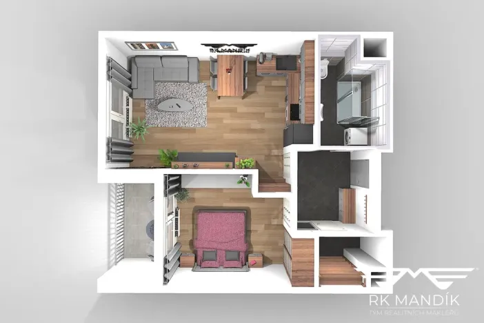 Pronájem bytu 2+kk, Praha, Stočesova, 51 m2