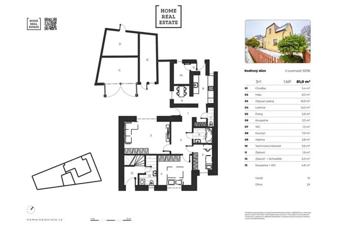 Pronájem ubytování, Praha - Dolní Měcholupy, U svornosti, 117 m2
