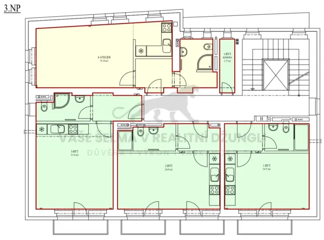 Pronájem bytu 1+kk, Jáchymov, třída Dukelských hrdinů, 30 m2