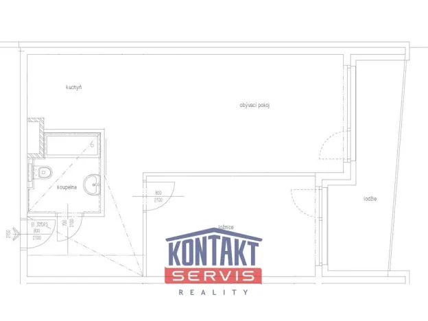 Pronájem bytu 2+kk, České Budějovice, U Branišovského lesa, 54 m2