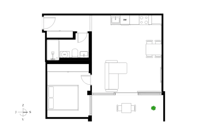 Prodej bytu 2+kk, Praha - Žižkov, Biskupcova, 47 m2