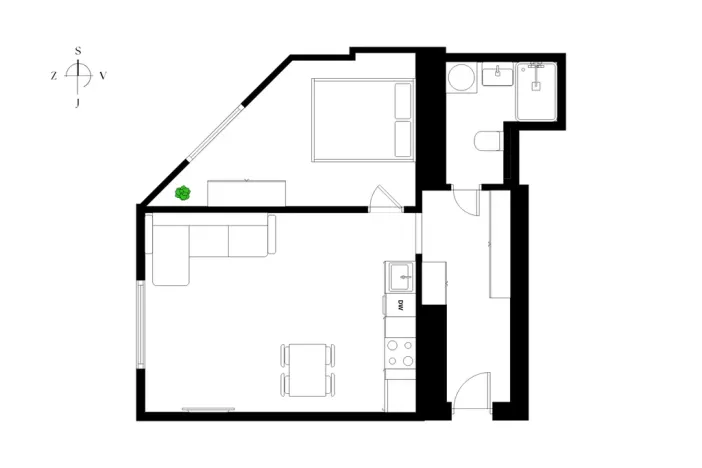 Prodej bytu 2+kk, Praha - Vinohrady, Chrudimská, 45 m2