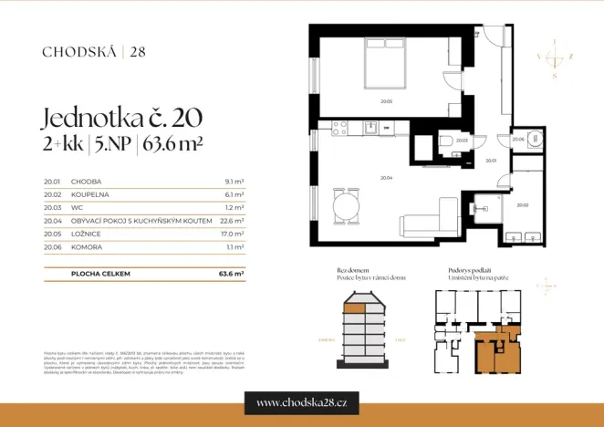 Prodej bytu 2+kk, Praha - Vinohrady, Chodská, 64 m2