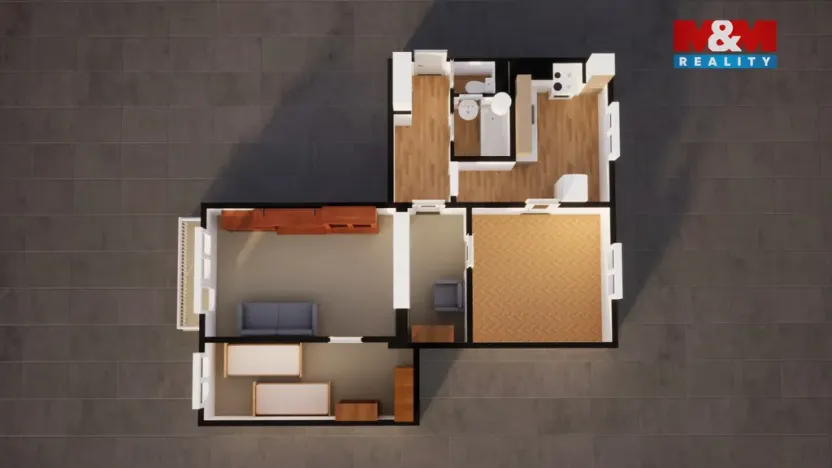 Prodej bytu 3+1, Šluknov, Rumburská, 63 m2