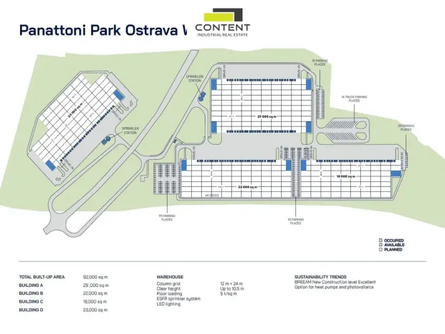 Pronájem skladu, Hladké Životice, Kujavská, 9000 m2
