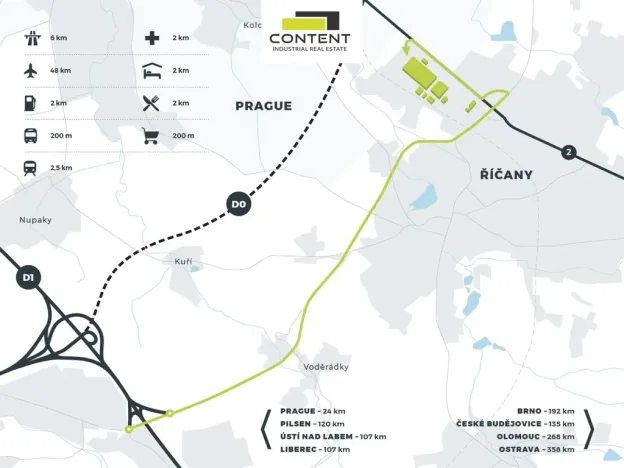 Pronájem skladu, Říčany, U Sanitasu, 10000 m2