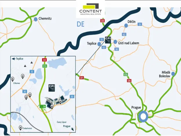Pronájem skladu, Ústí nad Labem - Všebořice, Podhoří, 10580 m2