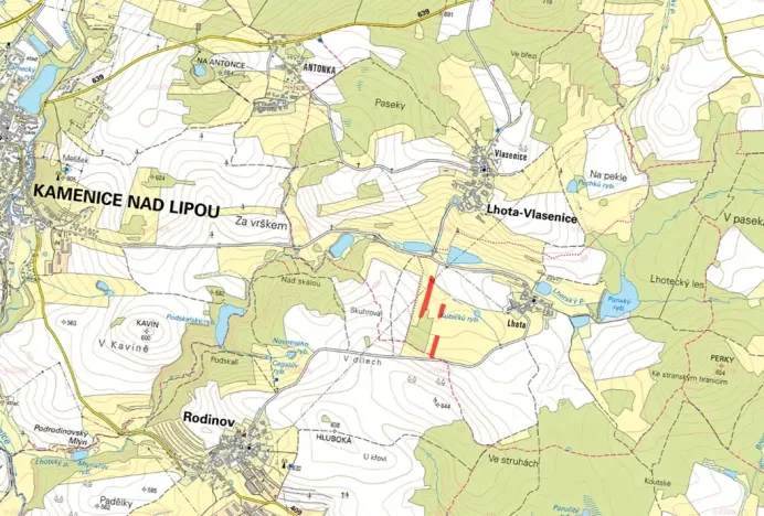 Prodej louky, Lhota-Vlasenice, 8448 m2