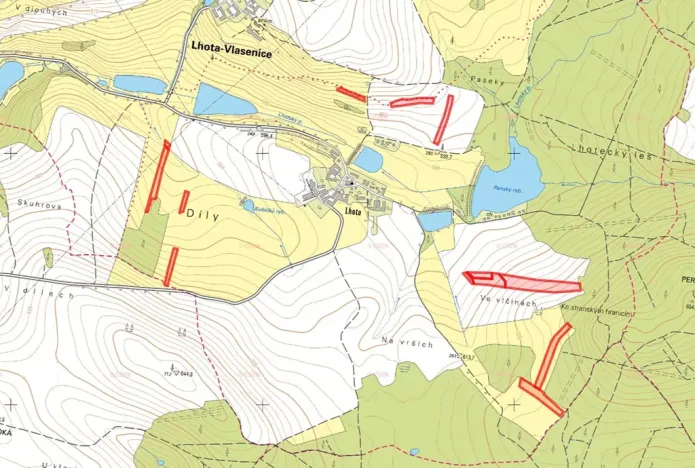 Prodej pole, Lhota-Vlasenice, 49745 m2