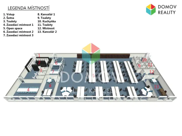 Pronájem kanceláře, Zdice - Černín, 1050 m2