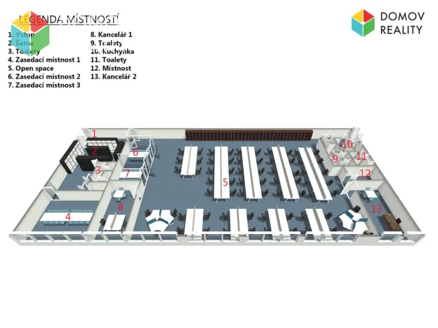 Pronájem kanceláře, Zdice - Černín, 1050 m2