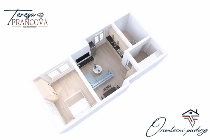 Pronájem bytu 2+kk, Určice, 43 m2