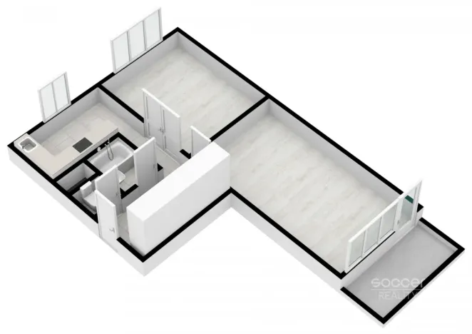 Pronájem bytu 2+1, Kadaň, Chomutovská, 52 m2