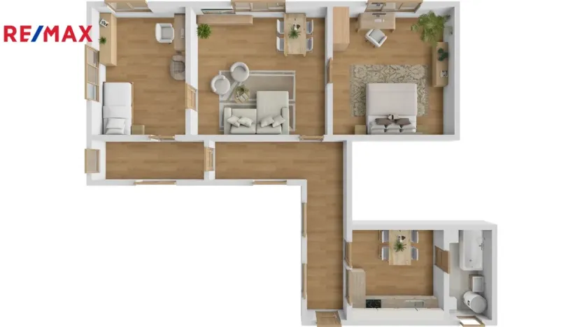 Pronájem bytu 3+1, Nová Paka, Masarykovo náměstí, 93 m2