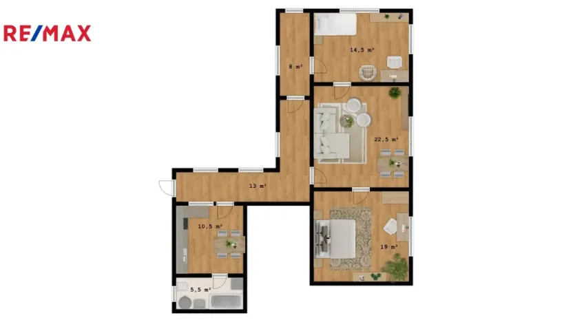 Pronájem bytu 3+1, Nová Paka, Masarykovo náměstí, 93 m2