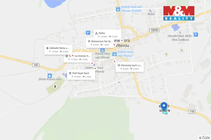 Prodej pozemku pro bydlení, Krásná Hora nad Vltavou, 1233 m2