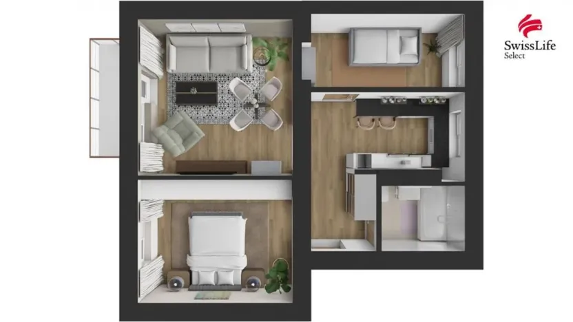 Prodej bytu 3+1, Zlín, Padělky I, 58 m2