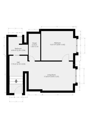 Pronájem bytu 2+kk, Praha - Žižkov, Přemyslovská, 46 m2