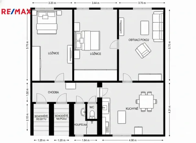 Prodej bytu 3+1, Kralupy nad Vltavou, Čechova, 186 m2