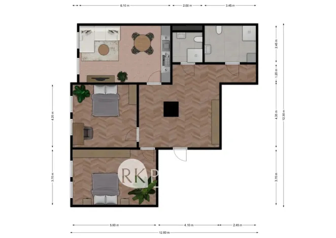 Pronájem bytu 3+kk, Teplice, U Hadích lázní, 86 m2