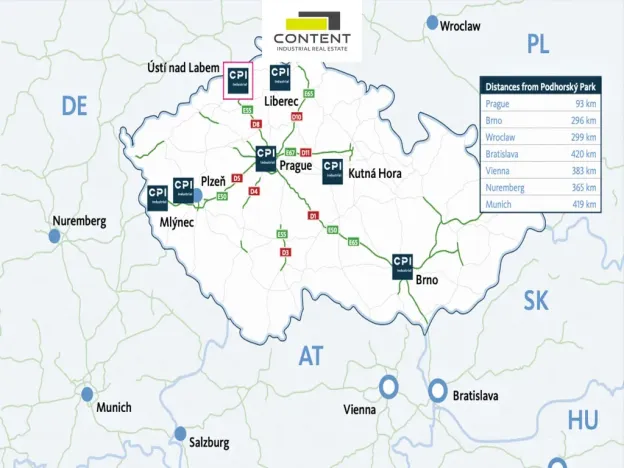 Pronájem skladu, Ústí nad Labem - Všebořice, Podhoří, 6179 m2