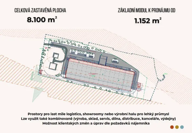 Pronájem skladu, Ostrava - Slezská Ostrava, Podzámčí, 1152 m2