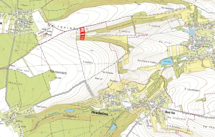 Prodej pole, Hradečno, 8317 m2
