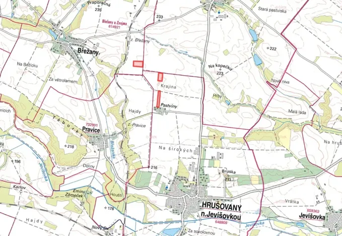 Prodej pole, Hrušovany nad Jevišovkou, 90356 m2