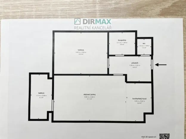 Pronájem bytu 2+kk, Plzeň - Bolevec, Studentská, 61 m2