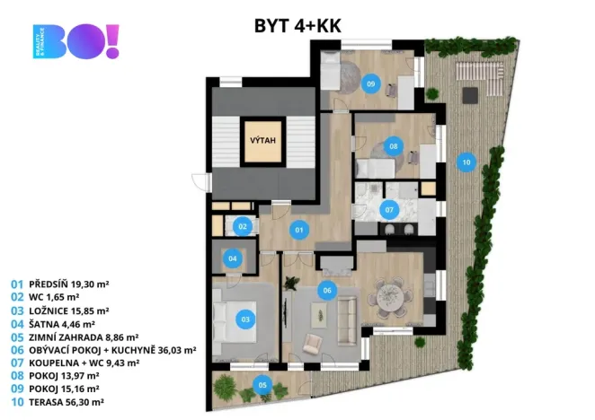 Pronájem kanceláře, Ostrava, F. X. Riepla, 116 m2