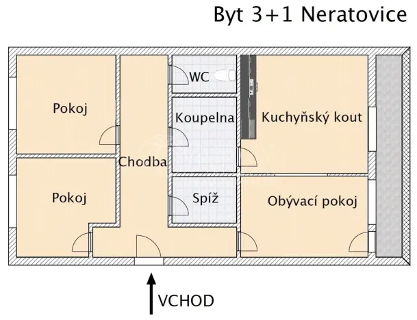 Prodej bytu 3+1, Neratovice, Za Jednotou, 68 m2