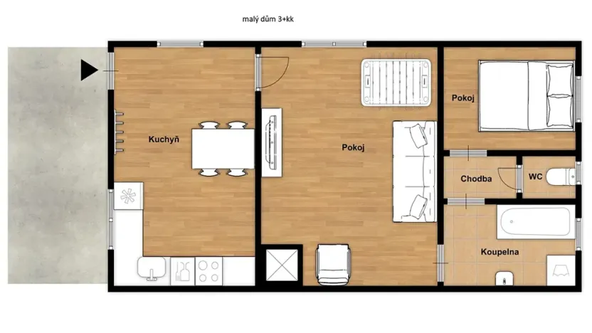 Prodej rodinného domu, Nepomuk, U Rybníka, 55 m2