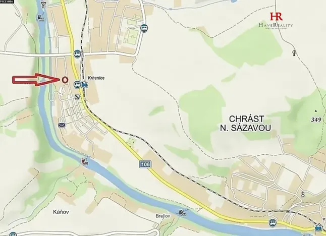 Pronájem bytu 2+kk, Týnec nad Sázavou, 30 m2