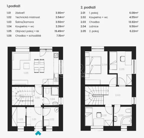 Prodej rodinného domu, Plzeň - Severní Předměstí, Na Roudné, 81 m2