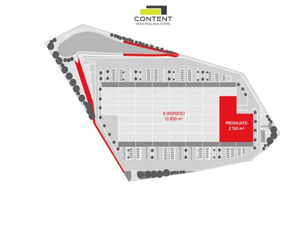Pronájem skladu, Mikulov, Nádražní, 2880 m2