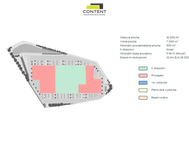 Pronájem skladu, Mikulov, Nádražní, 2880 m2