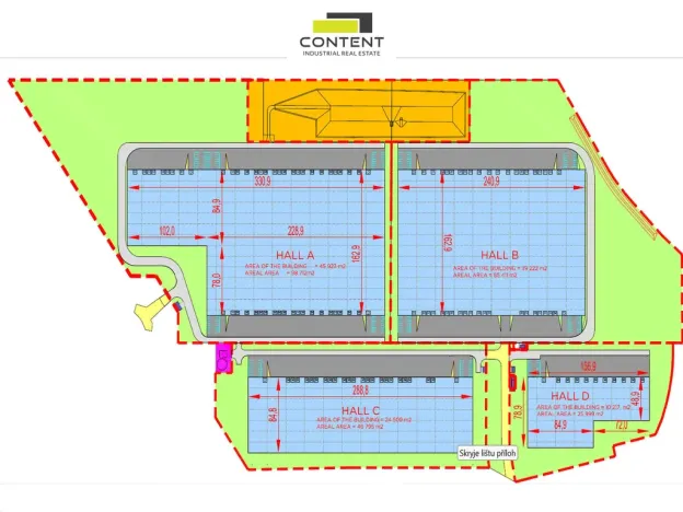 Pronájem výrobních prostor, Mošnov, 3500 m2