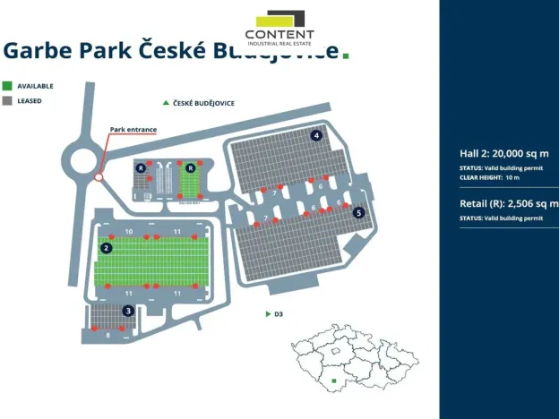Pronájem skladu, České Budějovice - České Budějovice 7, Stradonická, 15000 m2