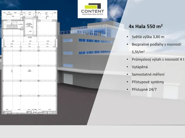 Pronájem výrobních prostor, České Budějovice - České Budějovice 4, Pekárenská, 550 m2