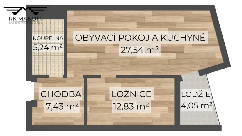 Pronájem bytu 2+kk, Praha - Prosek, Kytlická, 53 m2