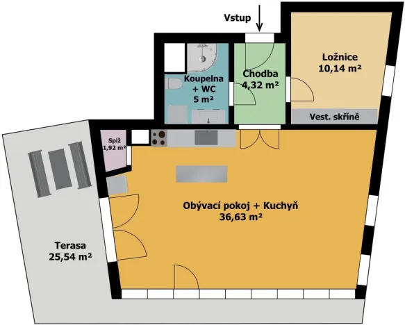 Prodej bytu 2+kk, Praha, Na vysočanských vinicích, 90 m2