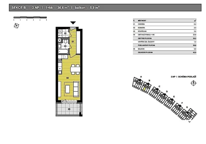 Pronájem bytu 1+kk, Chýně, Premonstrátů, 36 m2