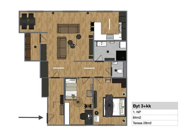 Prodej bytu 2+kk, Bělá pod Bezdězem, Jarní, 57 m2
