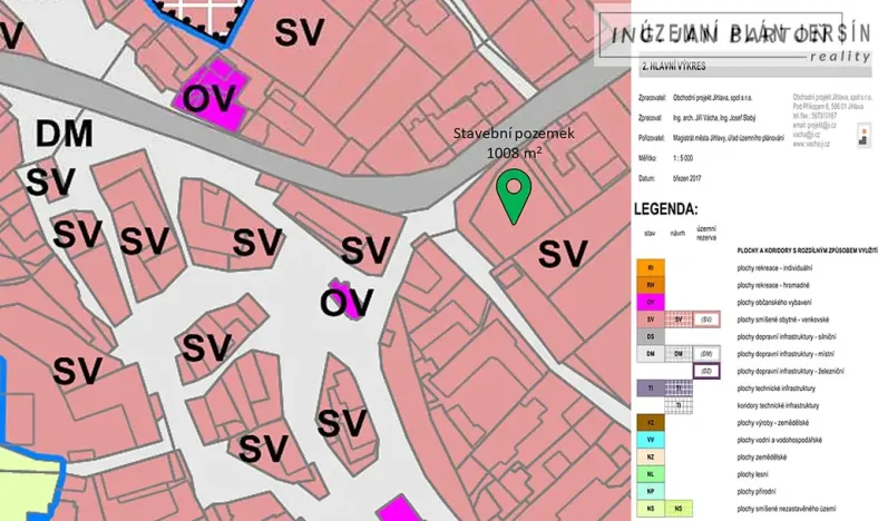 Prodej pozemku pro bydlení, Jersín, 1008 m2