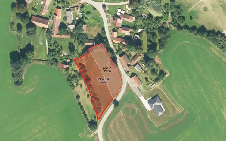 Prodej podílu pozemku pro bydlení, Křešín, 420 m2