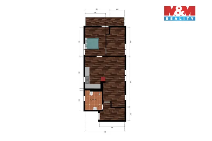 Prodej bytu 3+kk, Mukařov - Srbín, Šípková, 72 m2