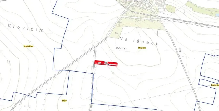 Prodej pole, Hospozín, 2701 m2